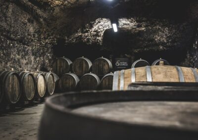 Tonneau de la cave du château Gaudrelle